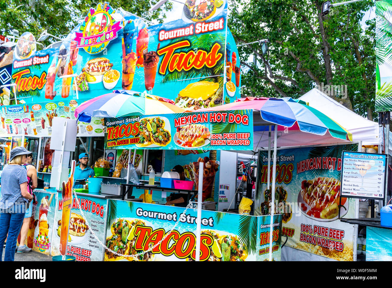 Food Stand at the Alameda County Fair in Pleasanton California Stock
