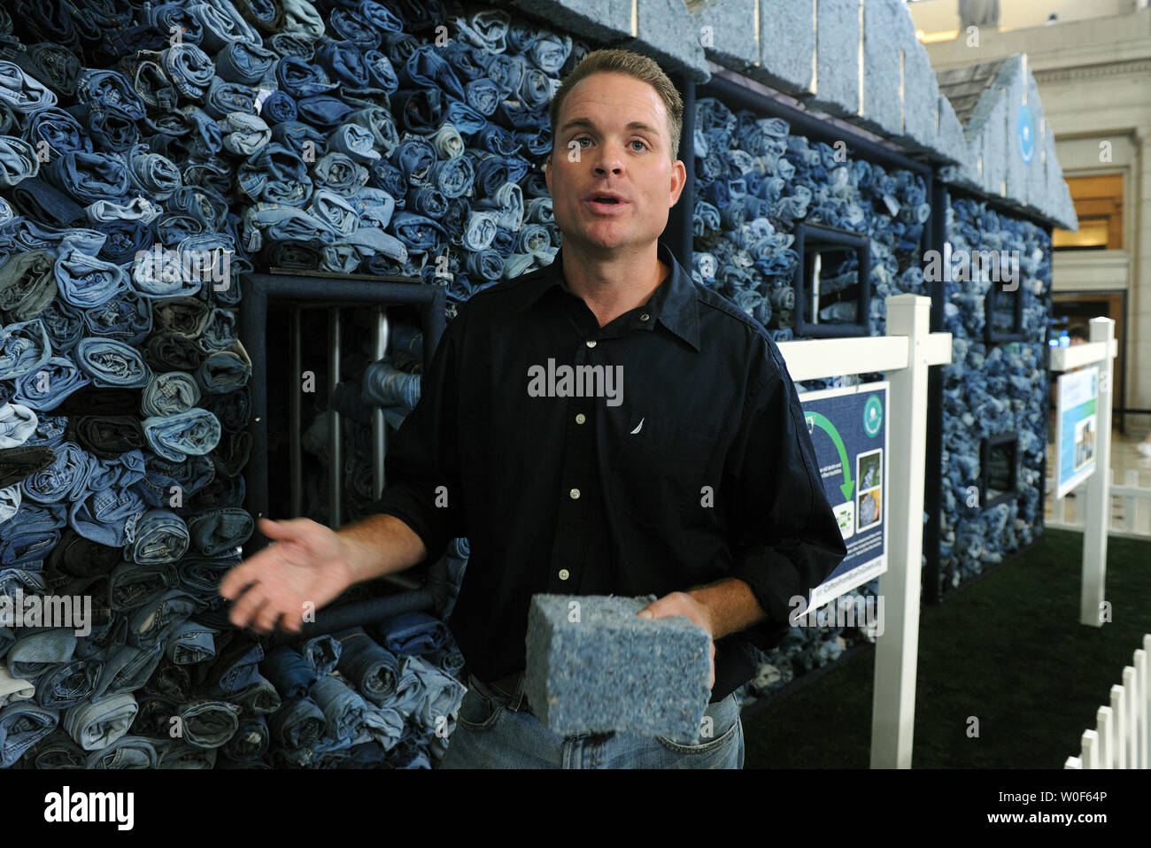 Tod Kean, president of Bonded Logic In., discusses how old denim is  recycled into safe and effective insulation after National Geographic Kids  Magazine set a Guinness World Record for Most Items of