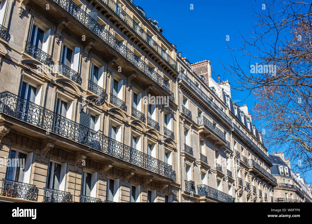 Paris, Montparnasse, 14th arrondissement, haussmannians buildings