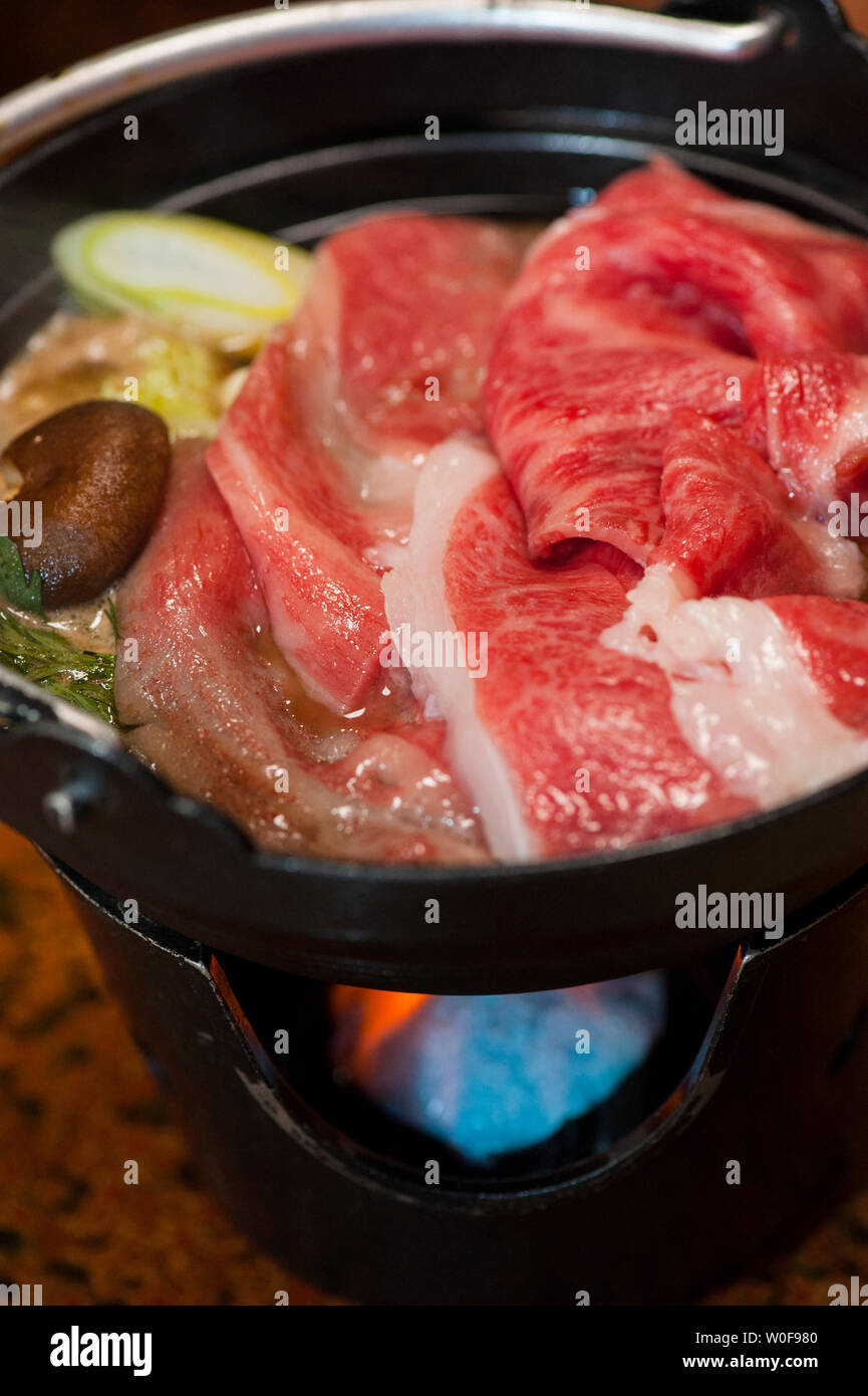 Stewed beef of Matsusaka, among best meat products in the country, Ise shi, Japan Stock Photo