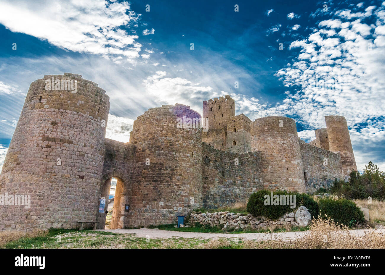 Spain, Autonomous Community of Aragon, province of Huesca, fortress of Loarre (11th - 13th century) Stock Photo