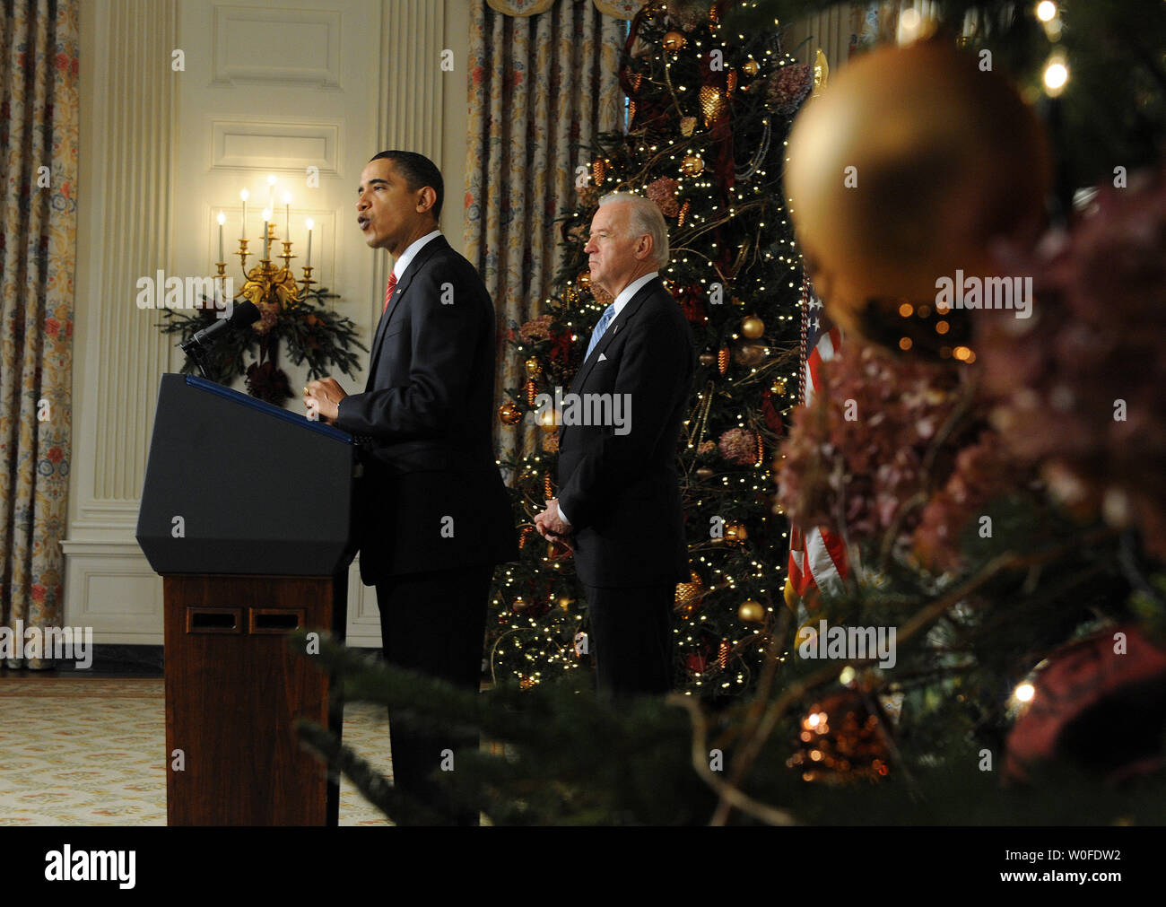 U S President Barack Obama Speaks As Vice President Joe