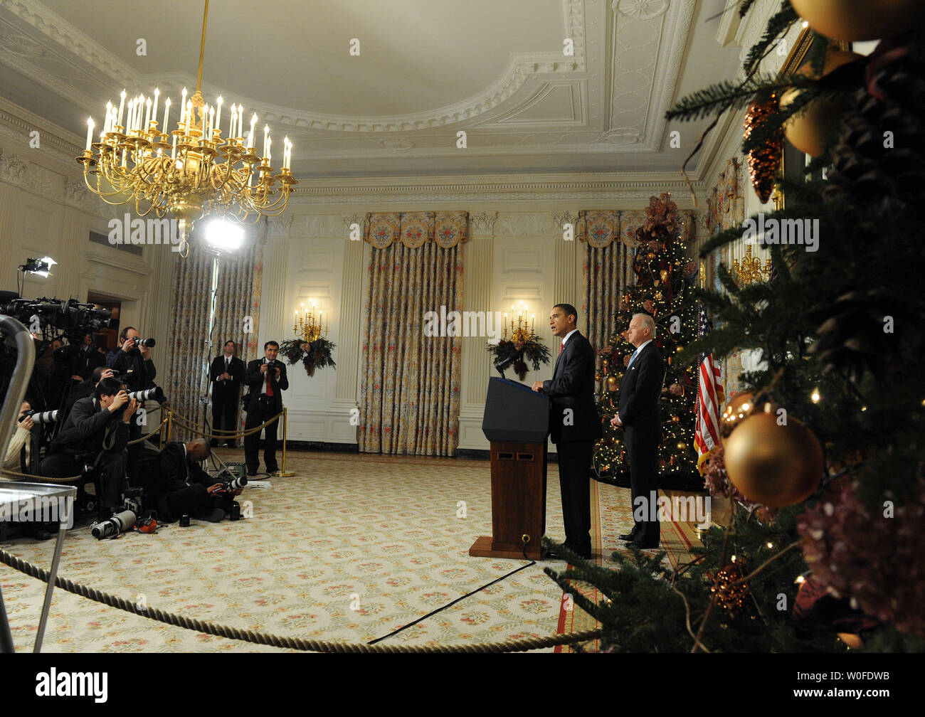 U S President Barack Obama Speaks As Vice President Joe