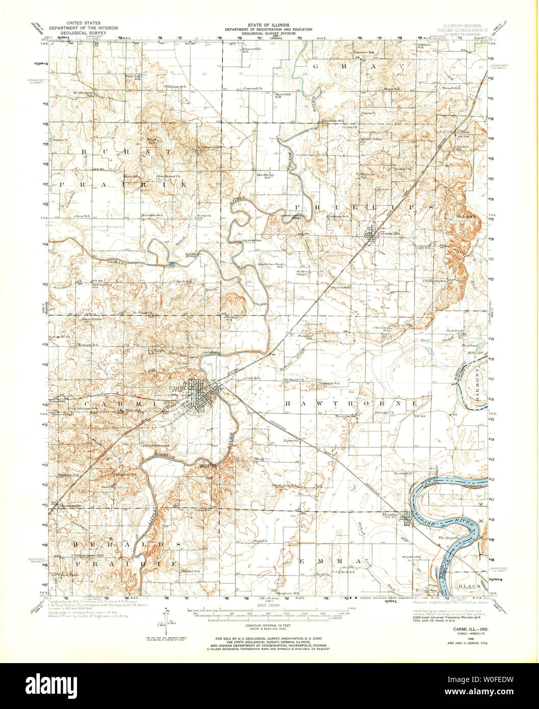 Carmi map hi-res stock photography and images - Alamy