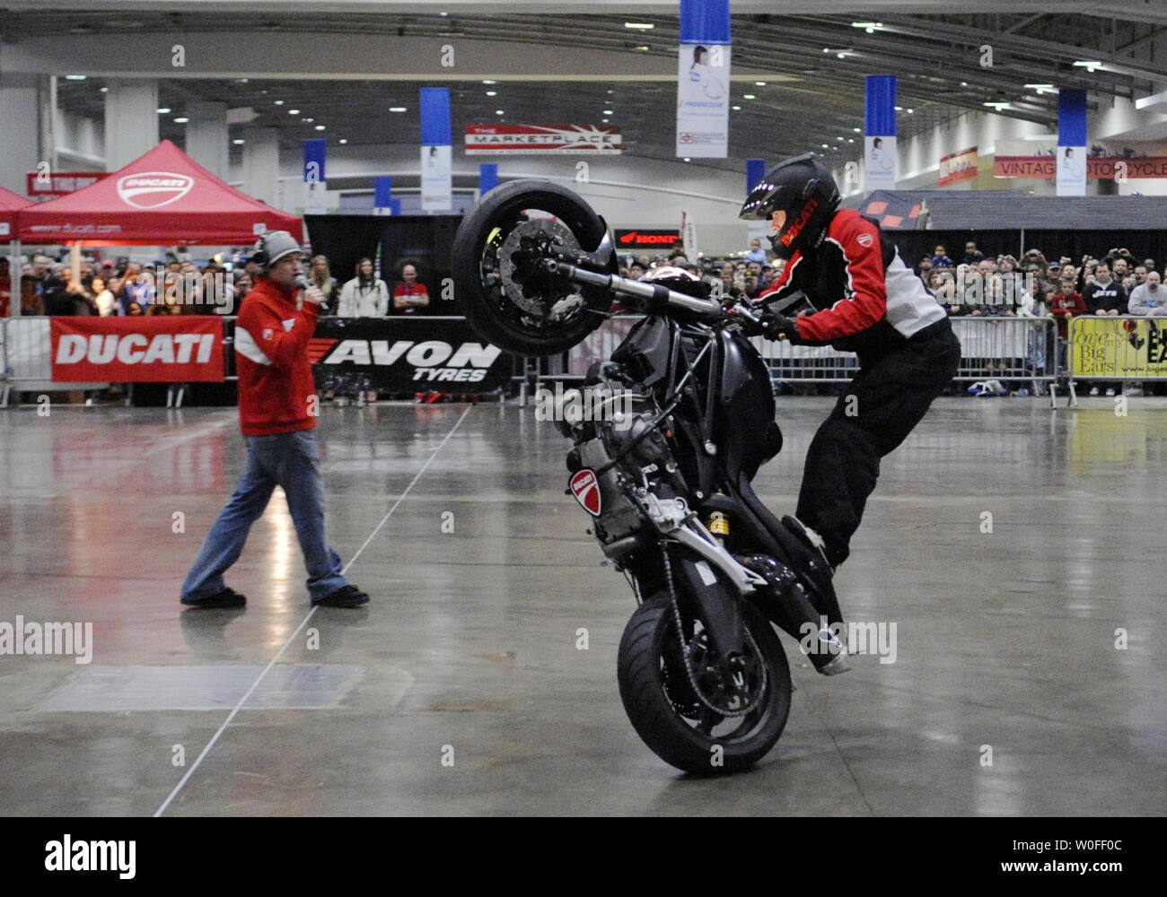 Freestyle Champion Nick "Apex" Brocha performs at the 29th Annual Cycle  World International Motorcycle Show in Washington on January 16, 2010.  UPI/Alexis C. Glenn Stock Photo - Alamy