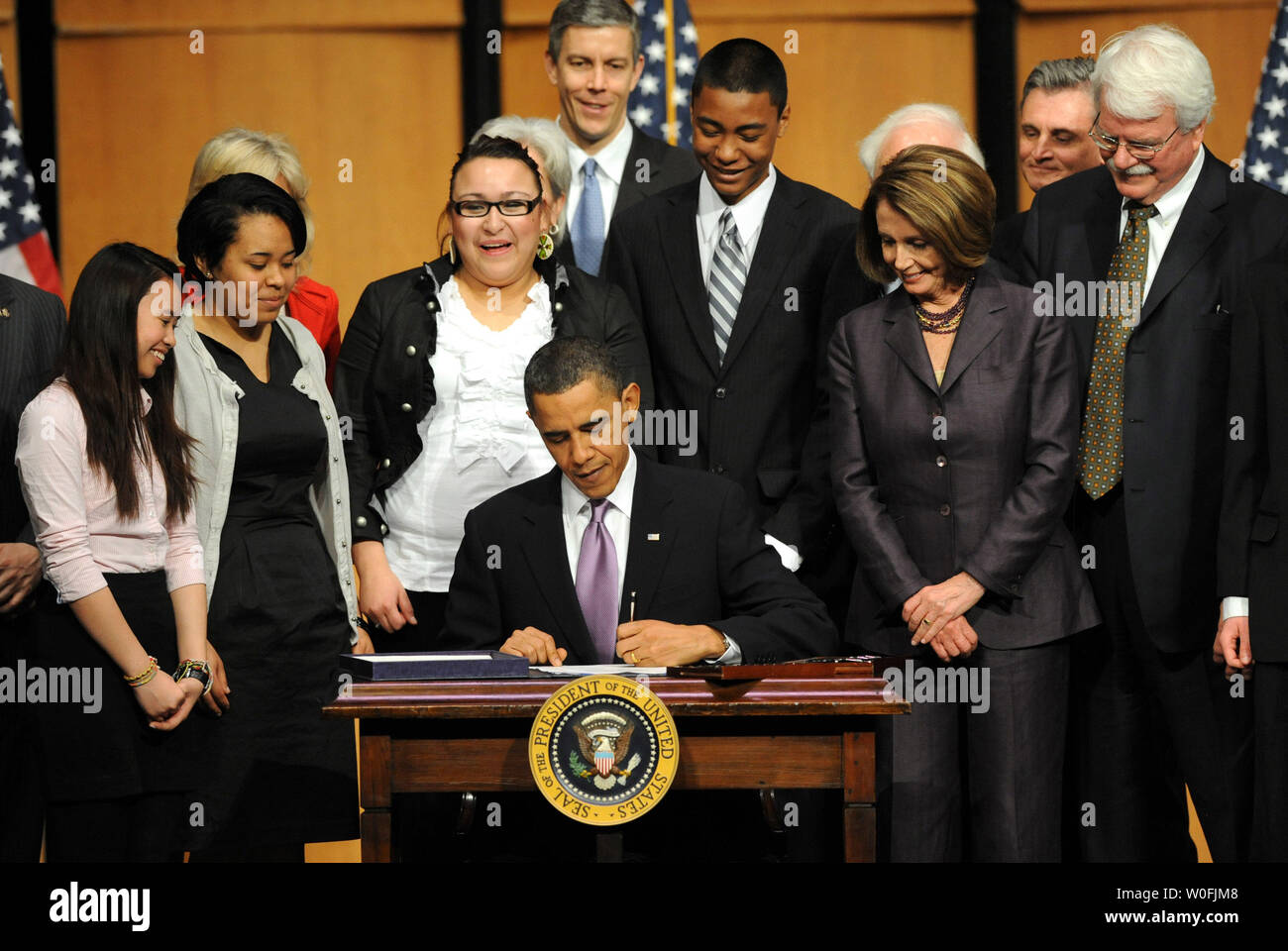 U S President Barack Obama Signs The House Health Care And