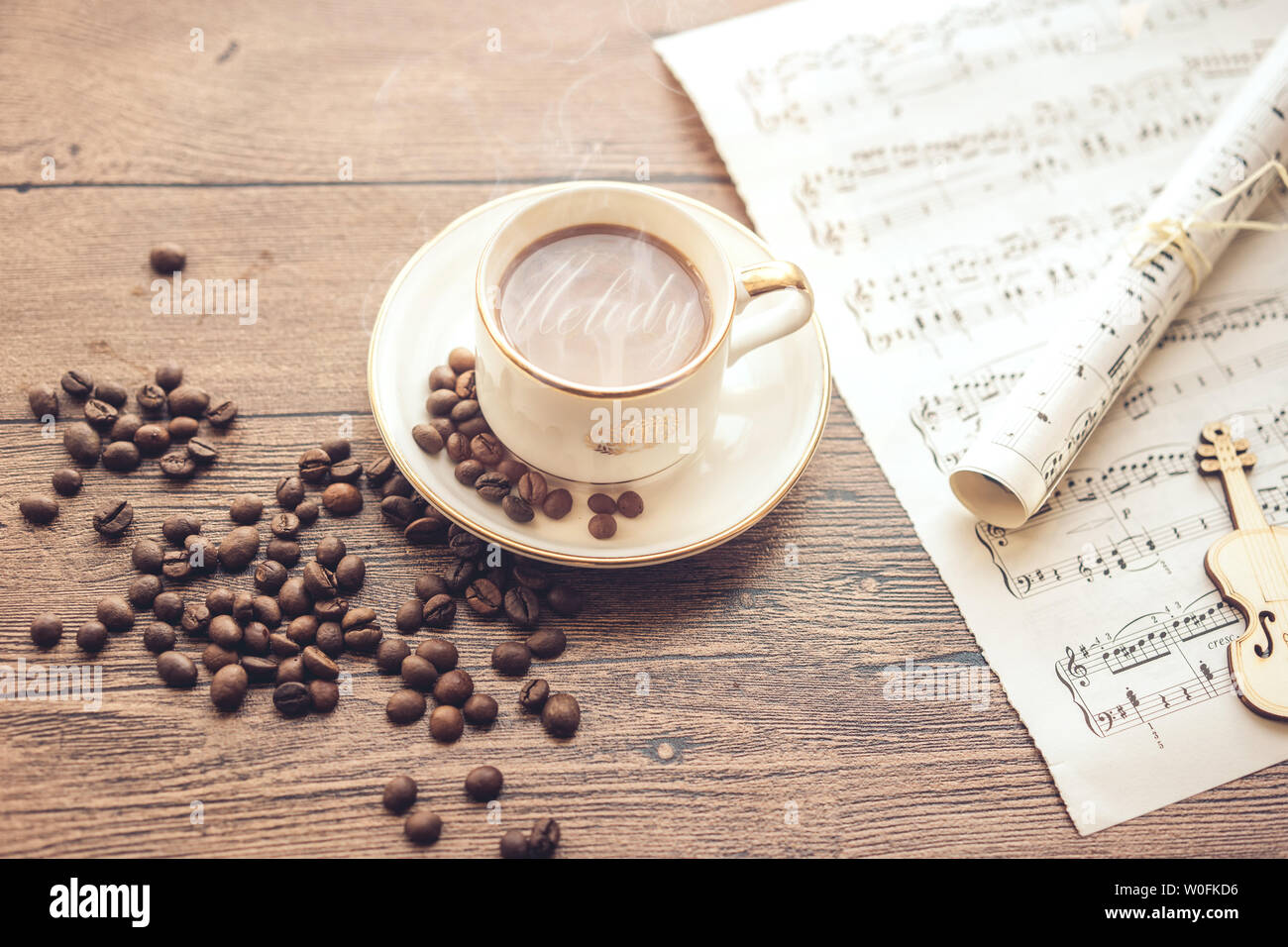 Coffee in the afternoon sun Stock Photo Alamy