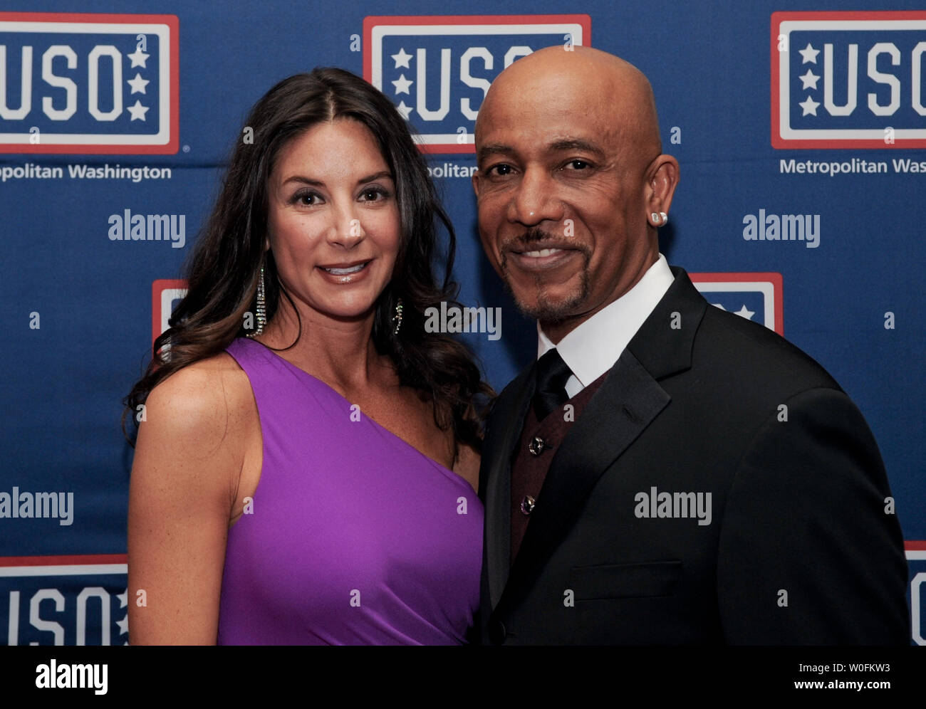 Montel Williams and his wife Tara Fowler attends the USO 28th Annual Awards Dinner in Arlington, Virginia on April 14, 2010. UPI/Alexis C. Glenn Stock Photo