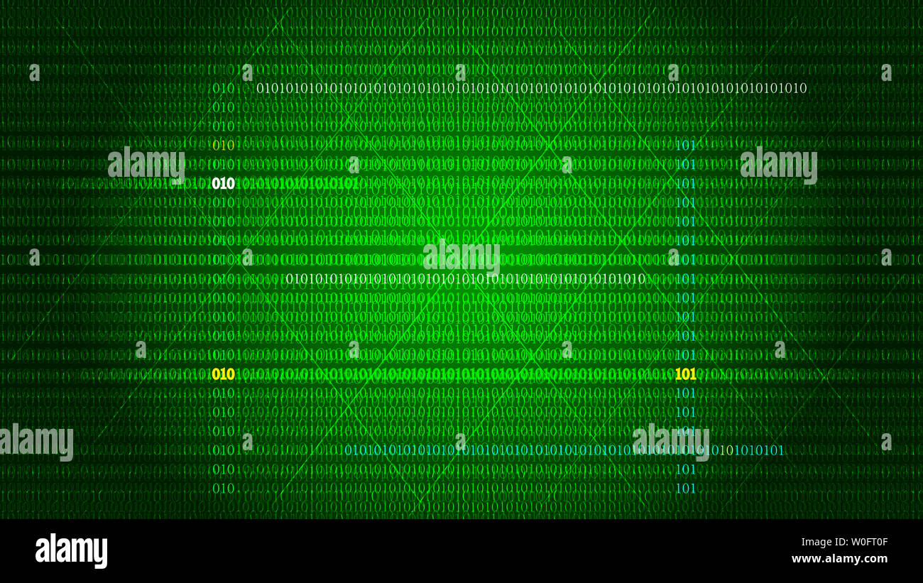 Binary Computer Code Background 01 Digital, Matrix Data Technology ...