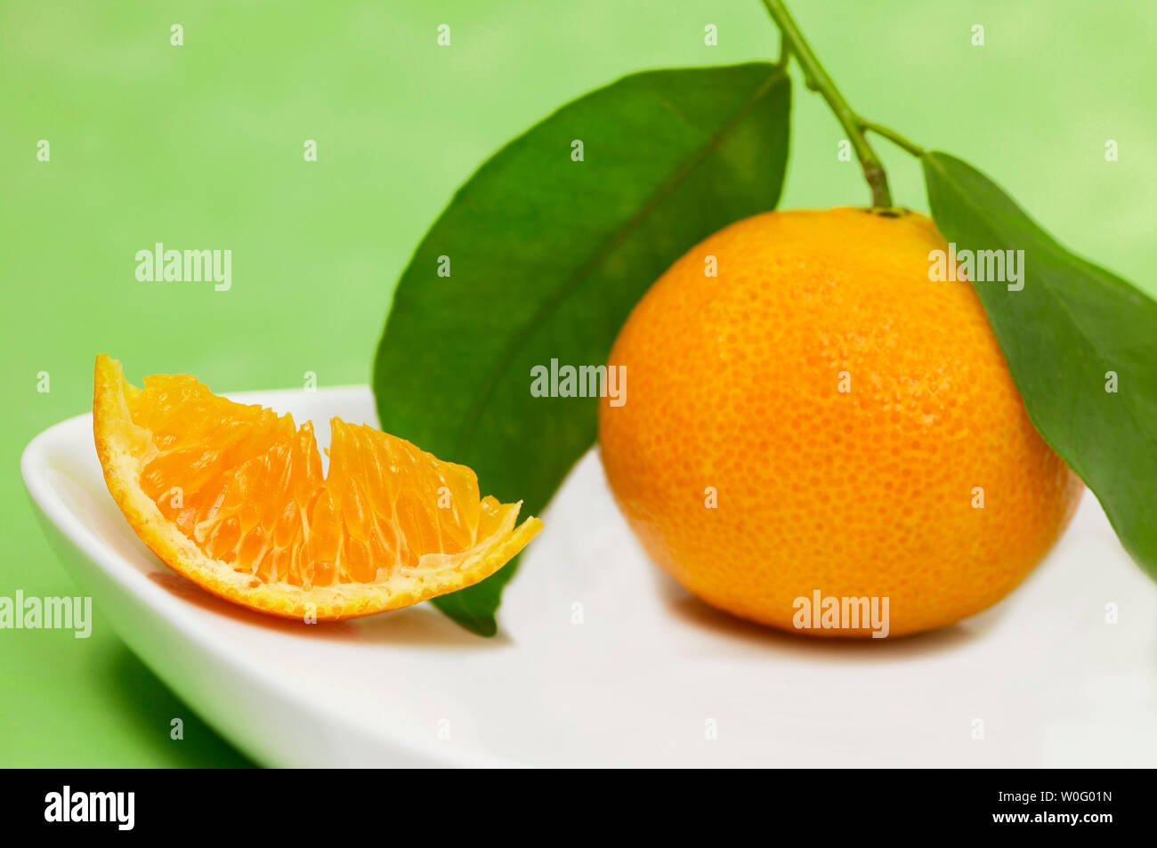 Clementine on white background Stock Photo Alamy