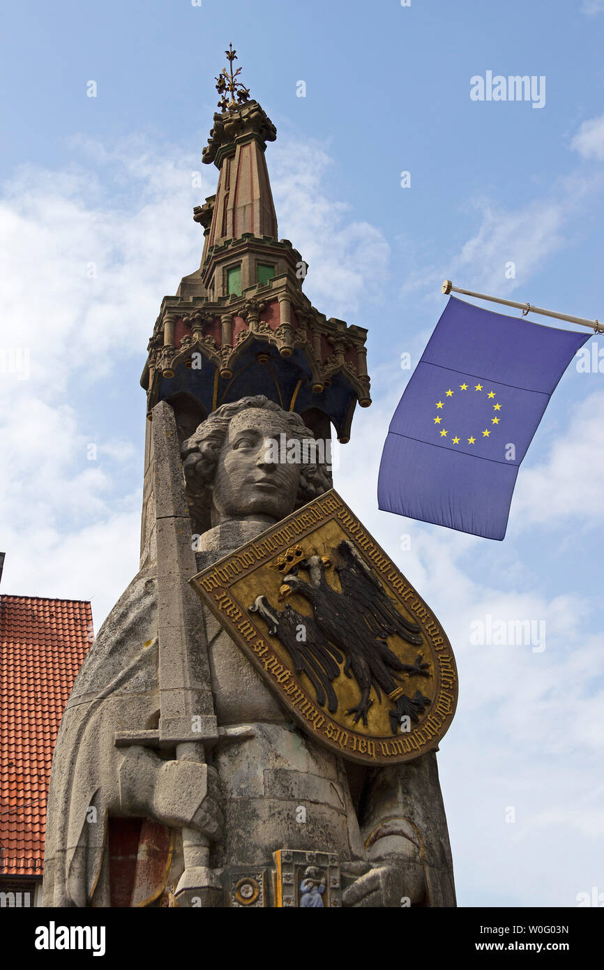 Roland Statue, Bremen, Germany Stock Photo