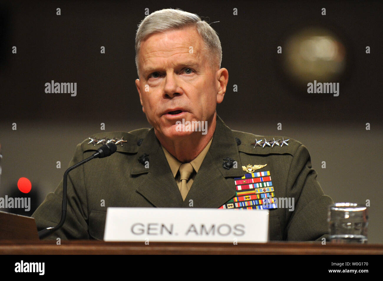Gen. James Amos testifies before the Senate Armed Services Committee