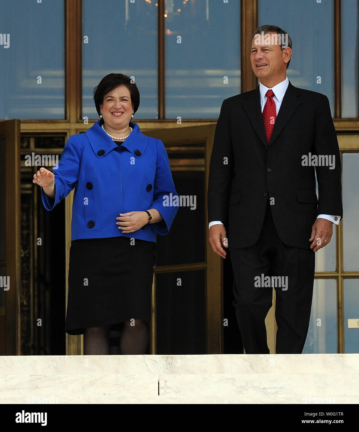 Supreme Court Justice Elena Kagan and Chief Justice John Roberts emerge Supreme Court Justice Elena Kagan and Chief Justice John Roberts emerge