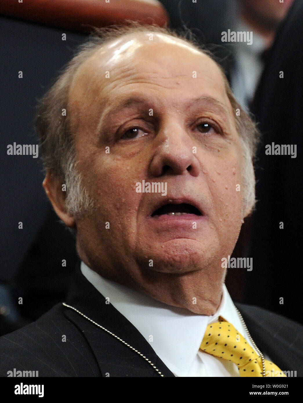 Jim Brady, Ronald Reagan's former press secretary who was shot along with Reagan 30 years ago today, visits the Brady Press Briefing Room in the White House in Washington on March 30, 2011.     UPI/Roger L. Wollenberg Stock Photo