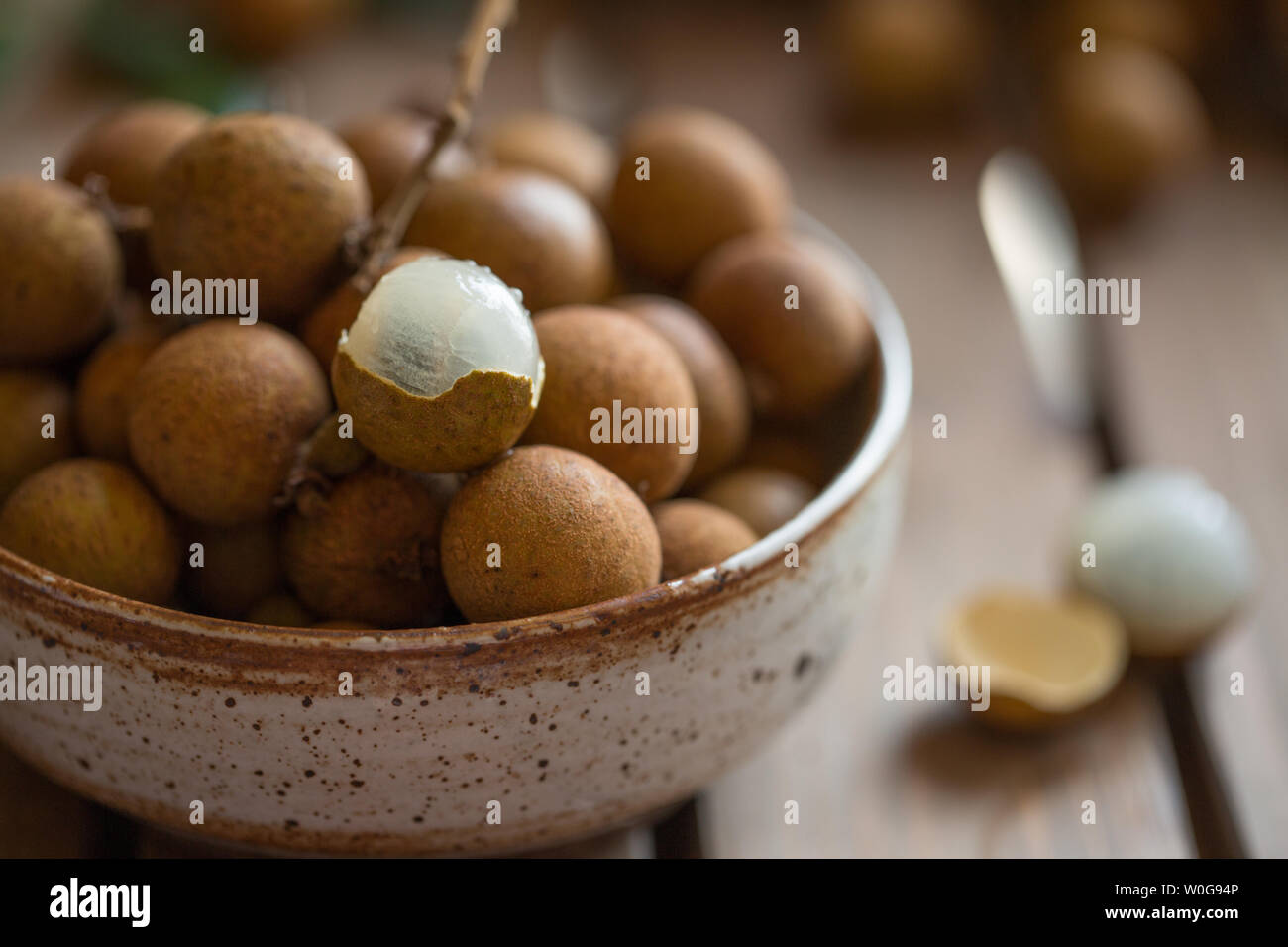 Fresh longan fresh cinnamon Stock Photo Alamy