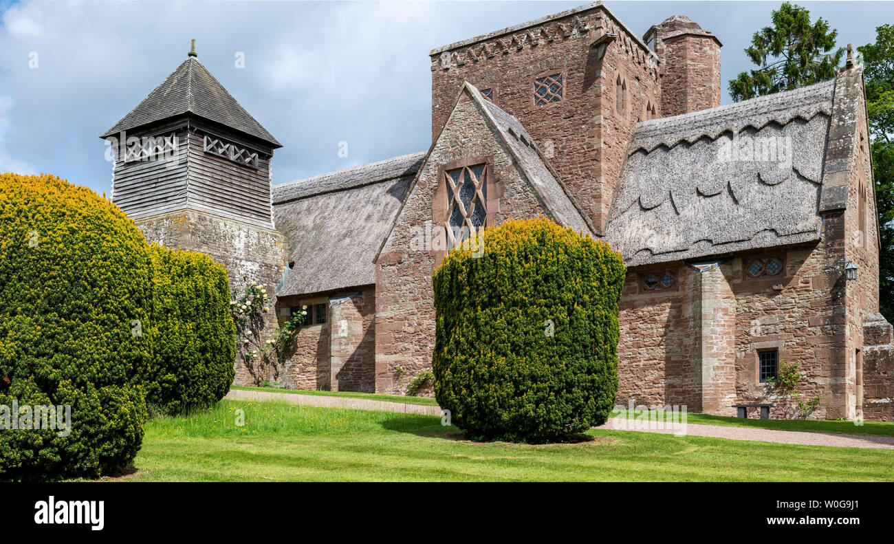 All Saints Church, an Arts and Crafts Gem, Brockhampton-by-Ross, Herefordshire, UK Stock Photo
