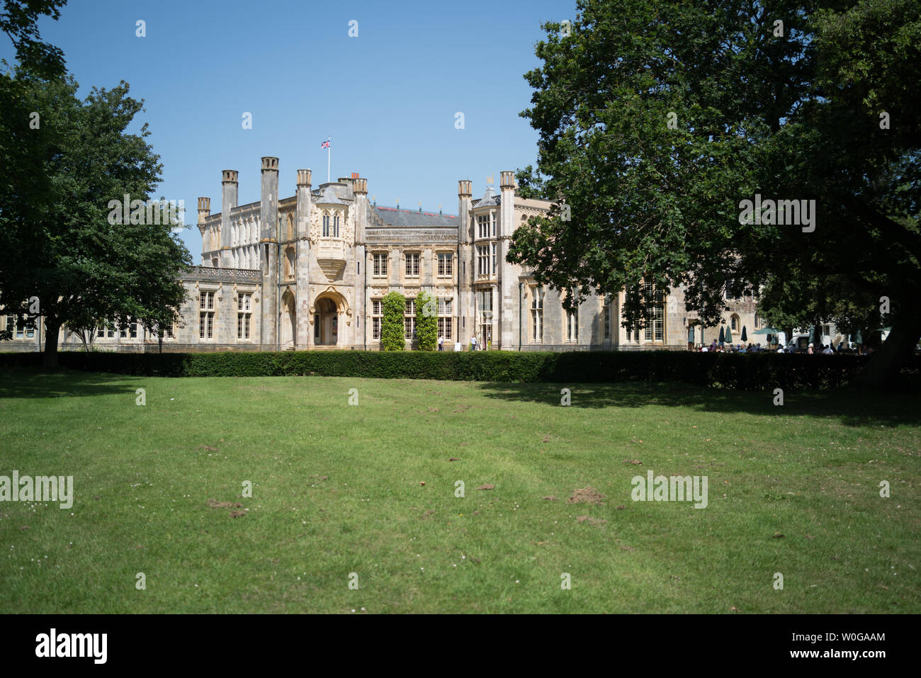 View of Highcliffe Castle from the south over the lawn Stock Photo Alamy