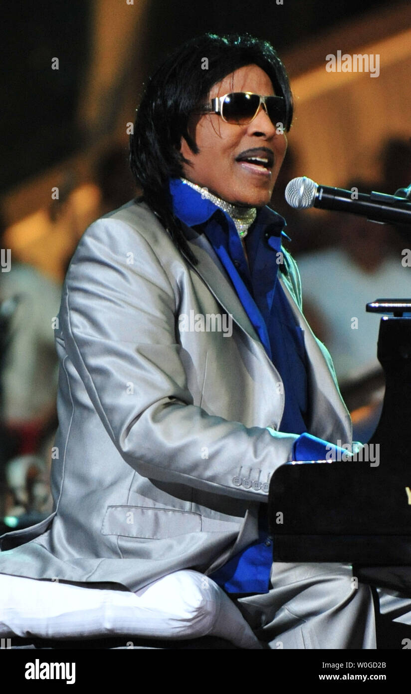 Little Richard performs during a rehearsal for A Capitol Fourth concert on  the National Mall in Washington, D.C. on July 3, 2011. UPI/Kevin Dietsch  Stock Photo - Alamy