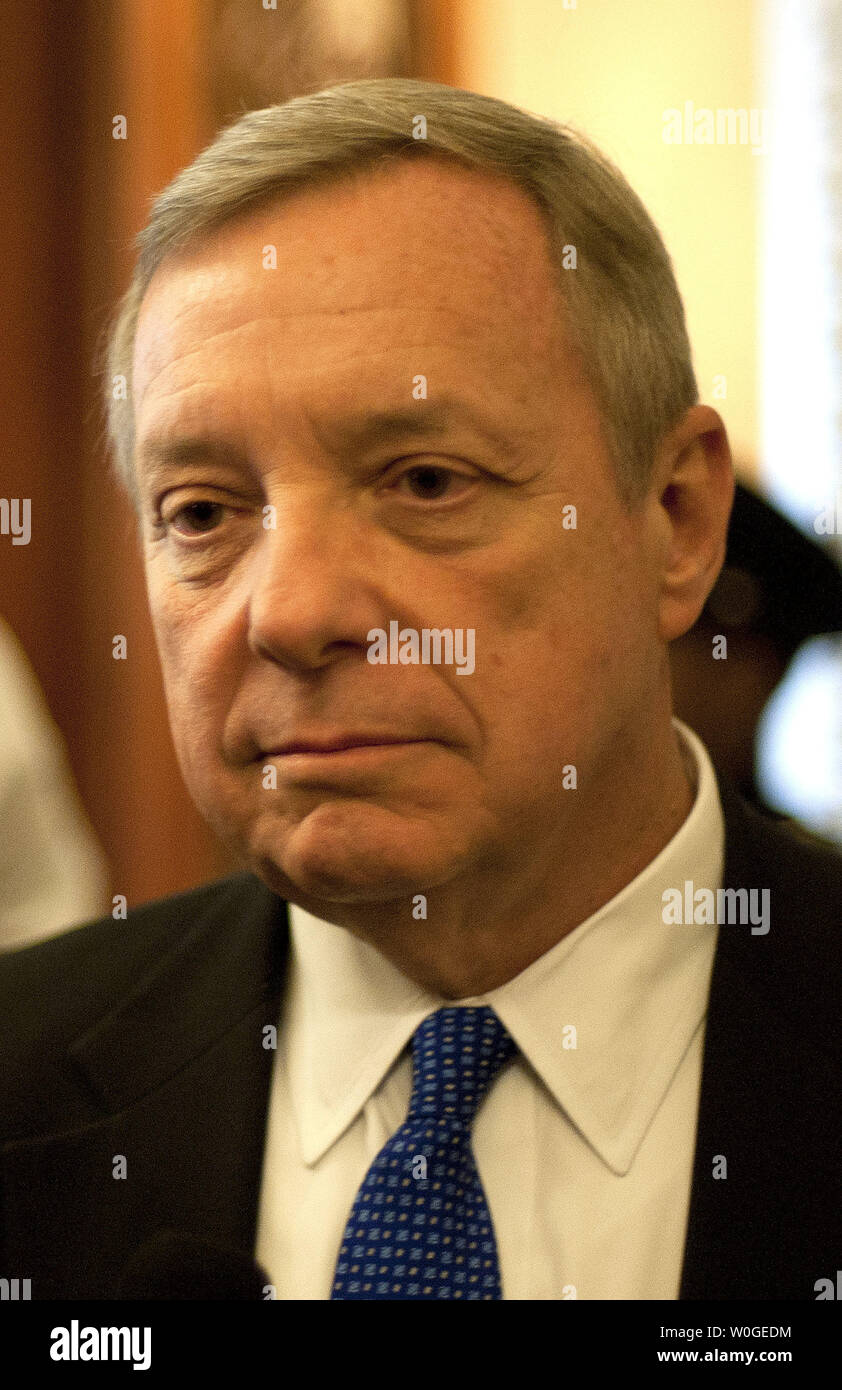 Assistant Senate Majority Leader Richard Durbin D Il Speaks To