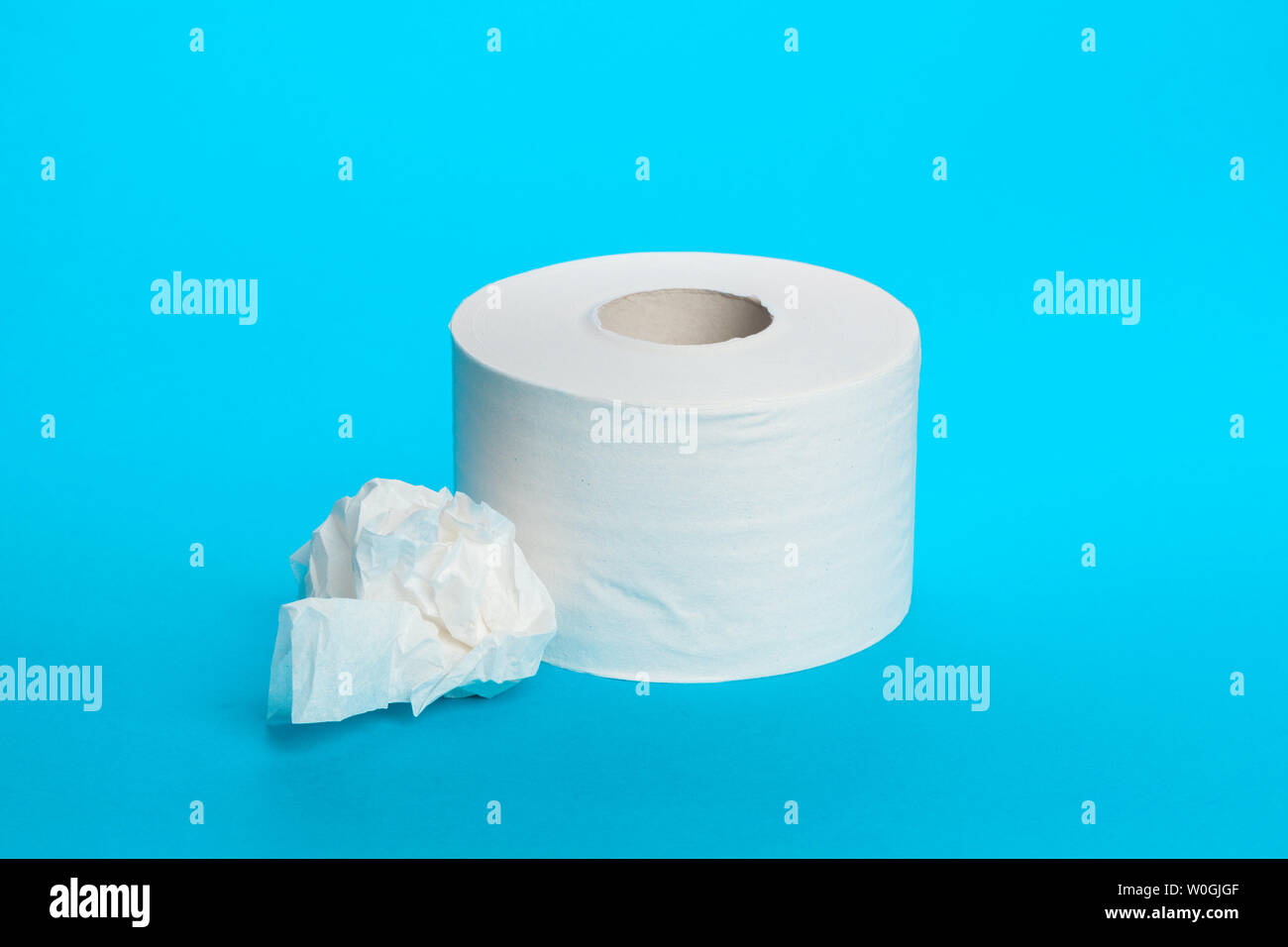 Toilet paper unrolling Stock Photo Alamy