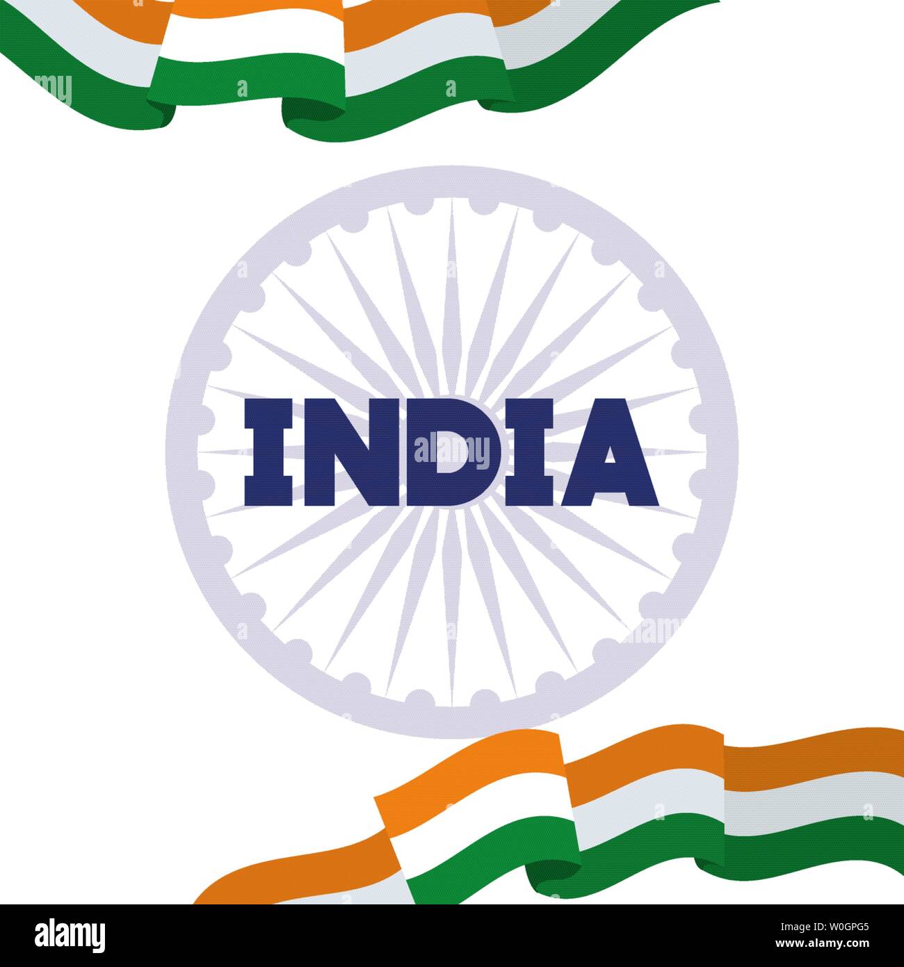 ashoka chakra with indian flag independence day Stock Vector Image