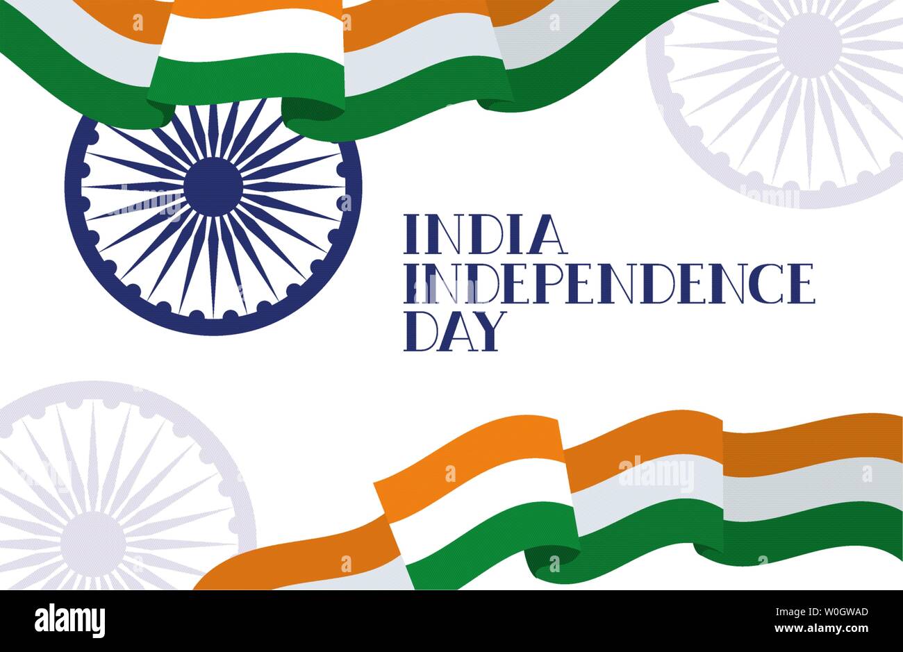 ashoka chakra with indian flag independence day Stock Vector Image