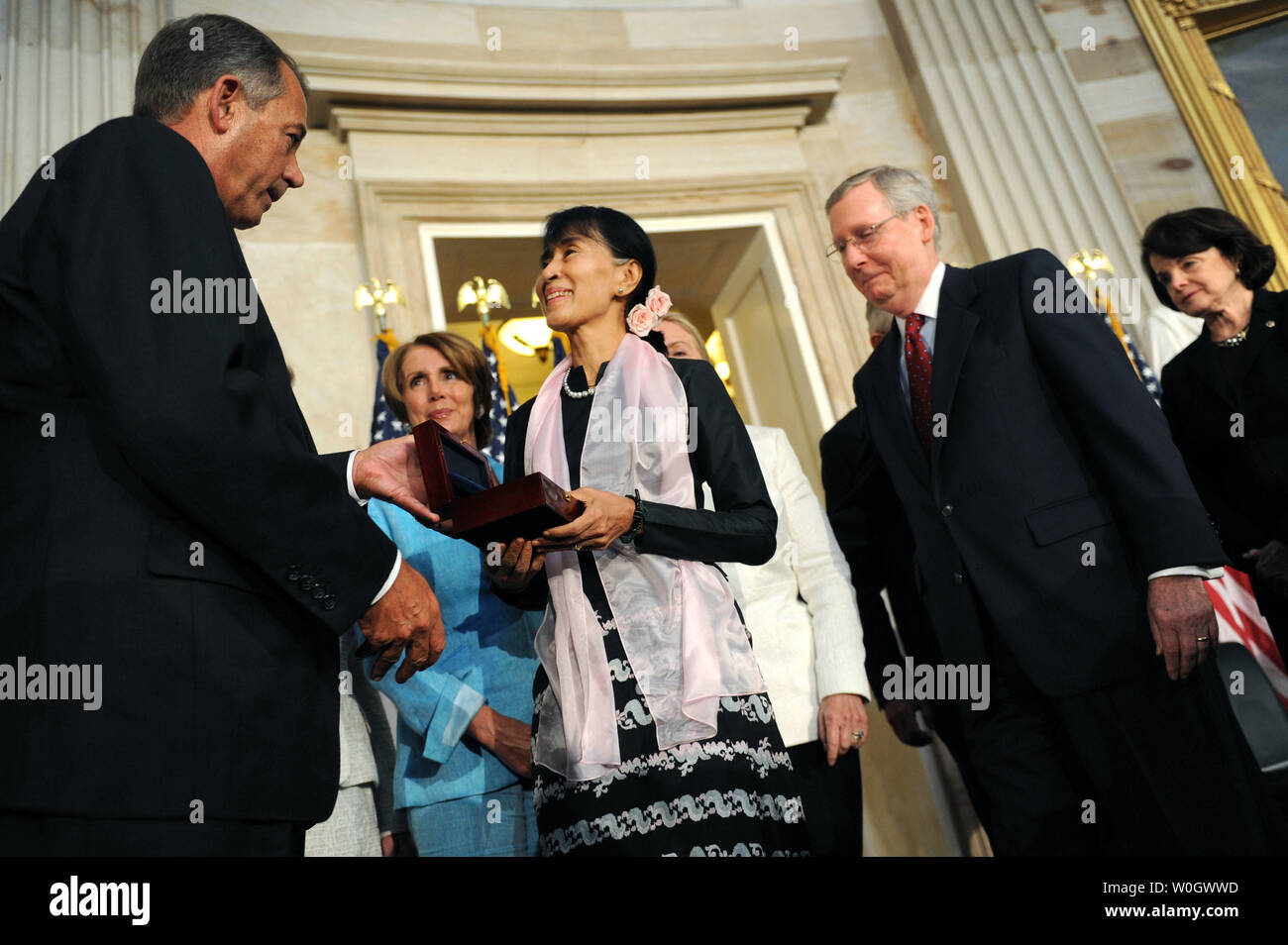 Burmese Activist Daw Aung San Suu Kyi Chair Of The National