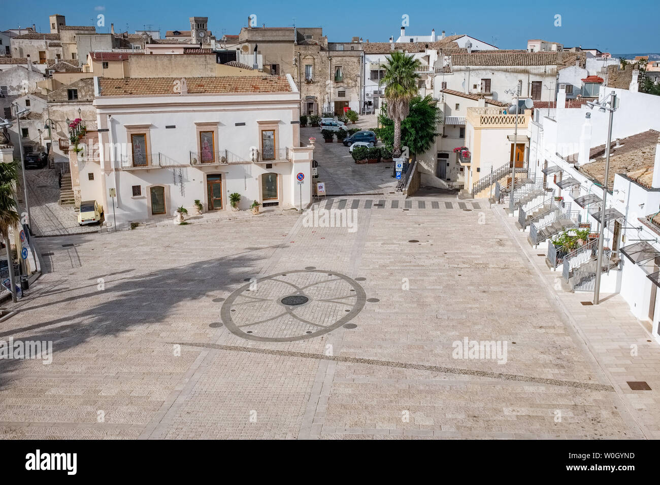 MIGLIONICO, ITALY - AUGUST 28, 2018: Beautiful view over the old town of Miglionico. Basilicata region, Italy Stock Photo