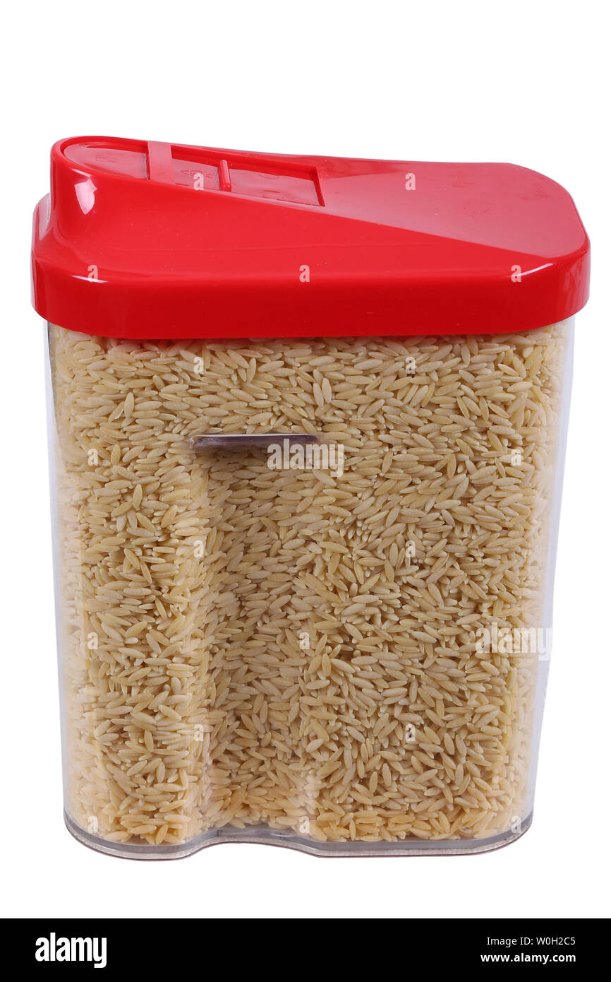 Barley grains of wheat in a plastic container Stock Photo Alamy