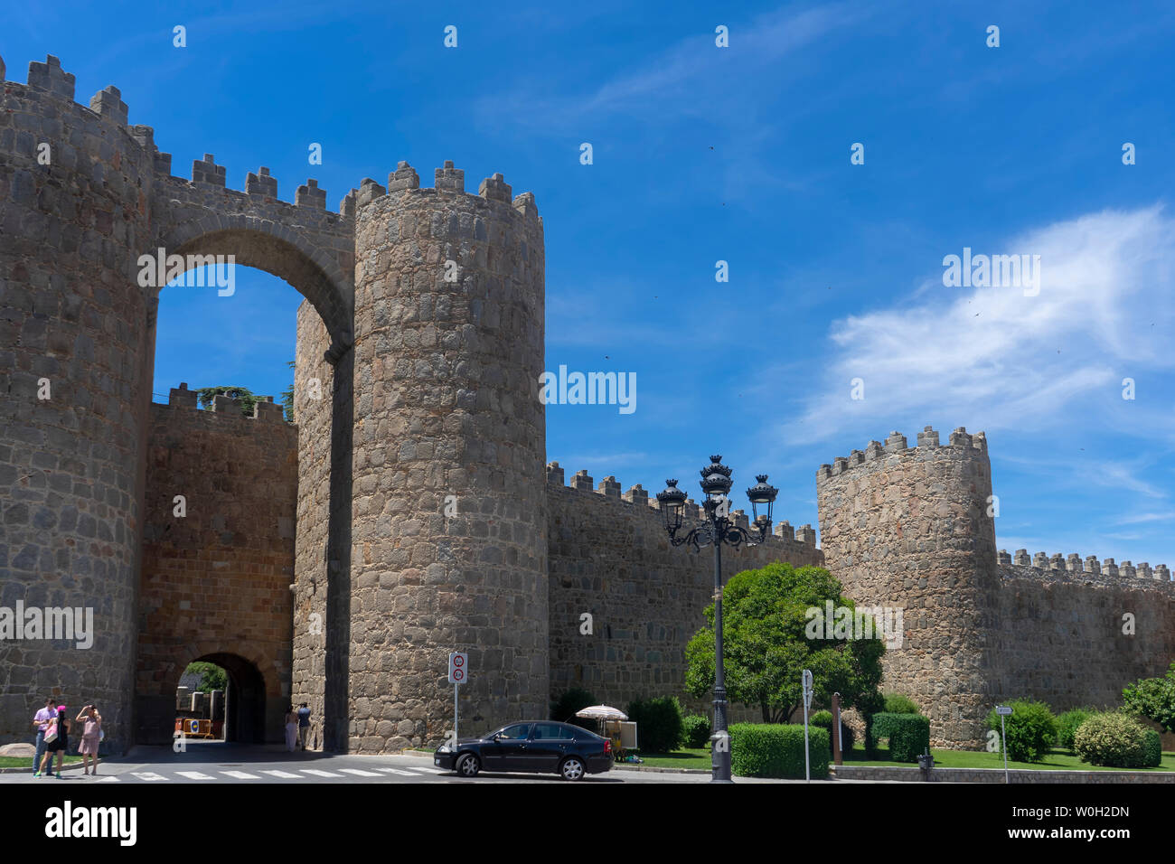 Medieval city wall of Avila, Spain Stock Photo Alamy