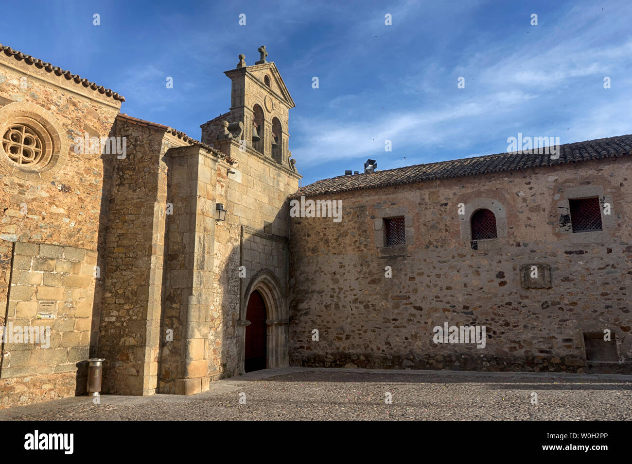 Tour through the streets of the medieval city of Cáceres, Spain Stock Photo