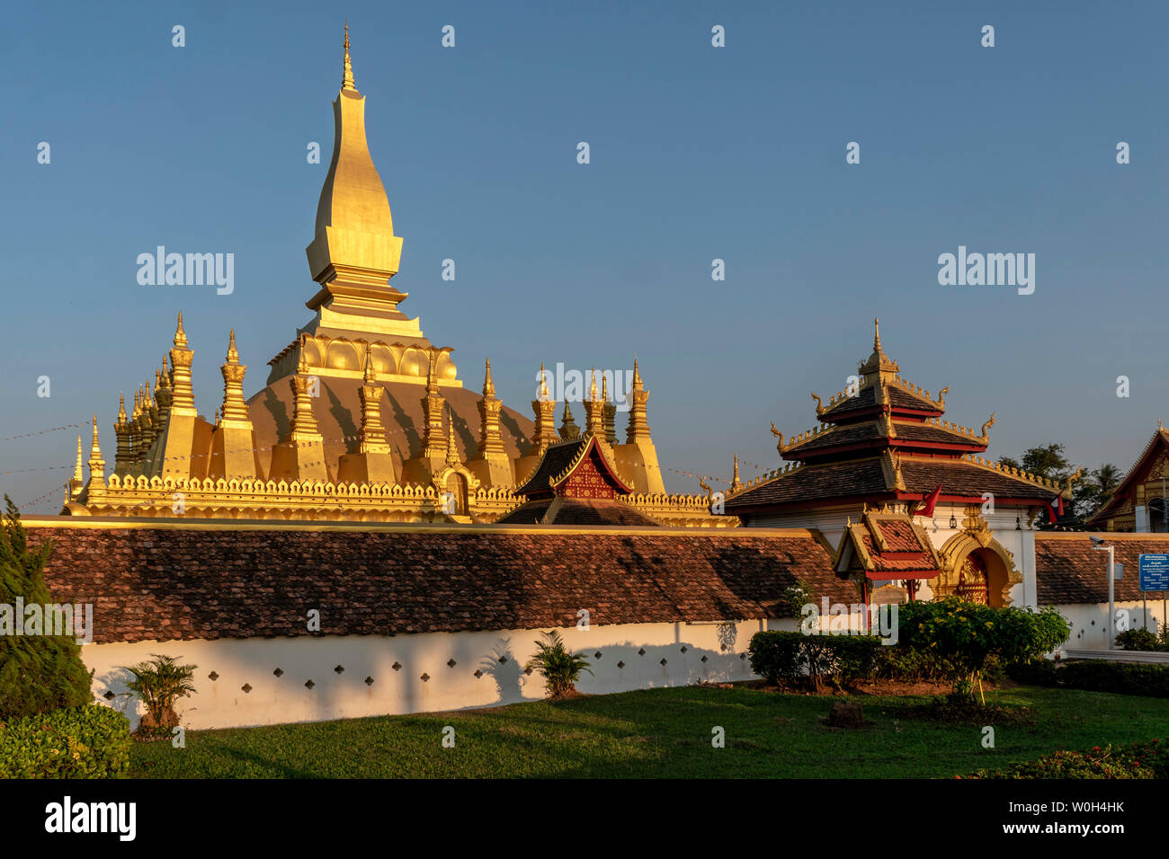 Pha That Luang temple, Vientiane, Laos, Indochina, Southeast Asia, Asia Stock Photo