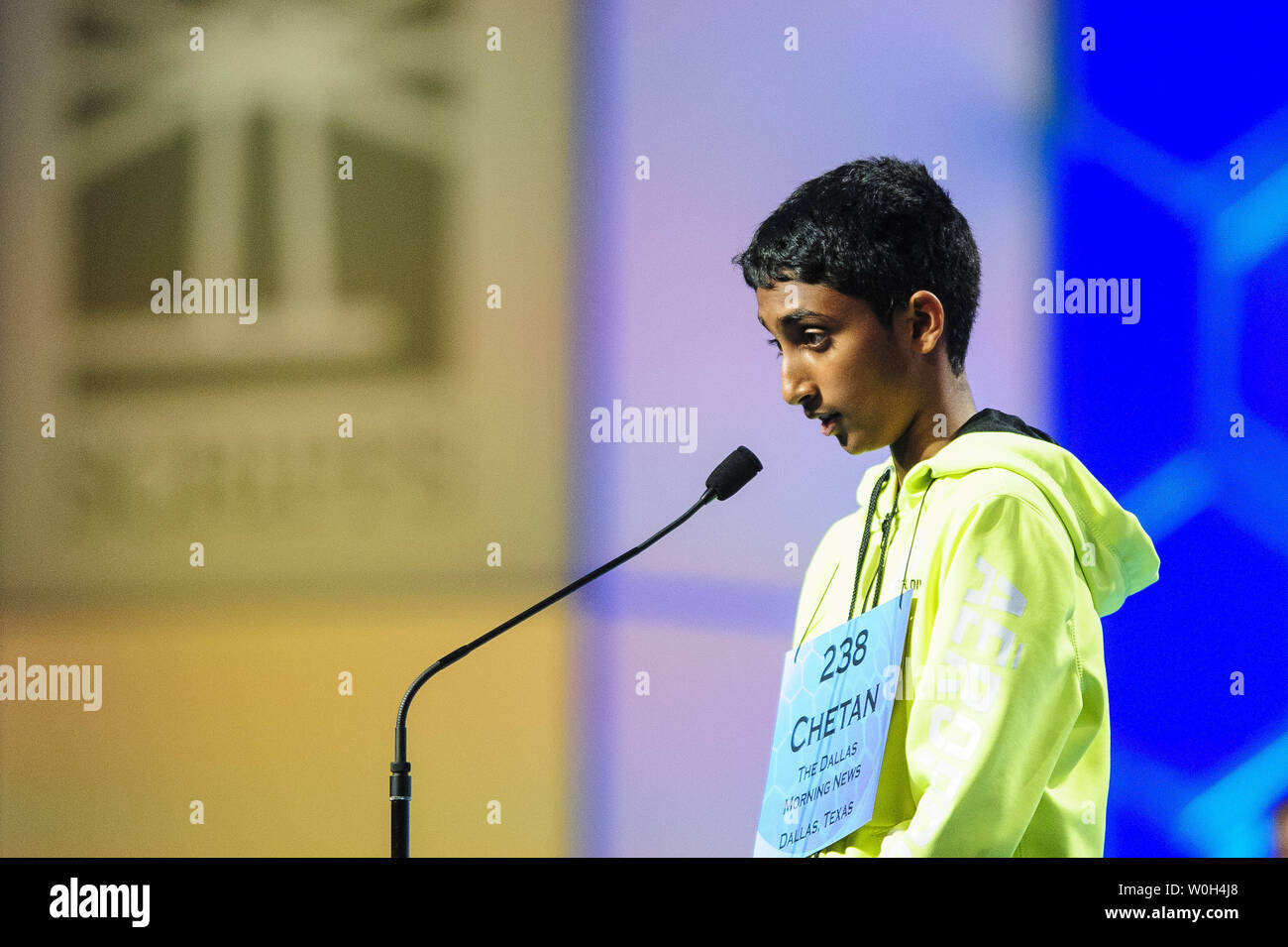 Chetan Reddy, 13 of Plano, Texas participates in the semifinals of the ...