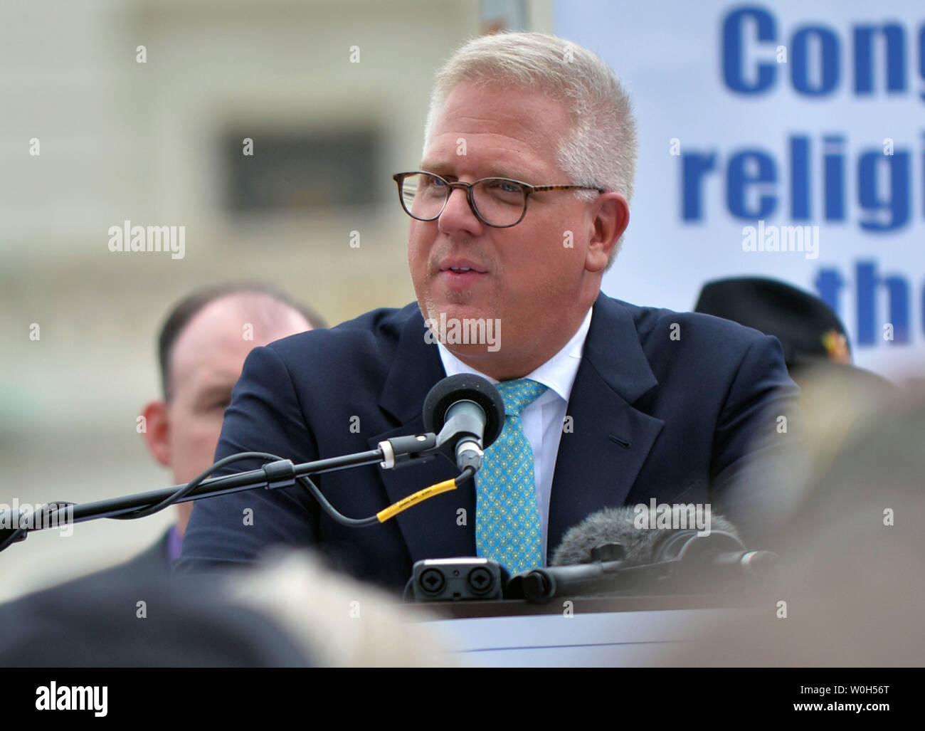 Glenn Beck, conservative television and radio host, speaks during the Tea Party Patriot Audit the IRS rally on the grounds of the U.S. Capitol on June 19, 2013 in Washington, D.C.  UPI/Kevin Dietsch Stock Photo