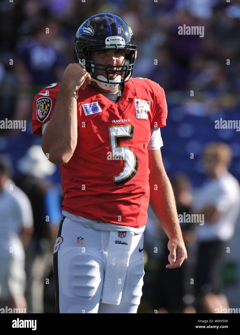 joe flacco red practice jersey