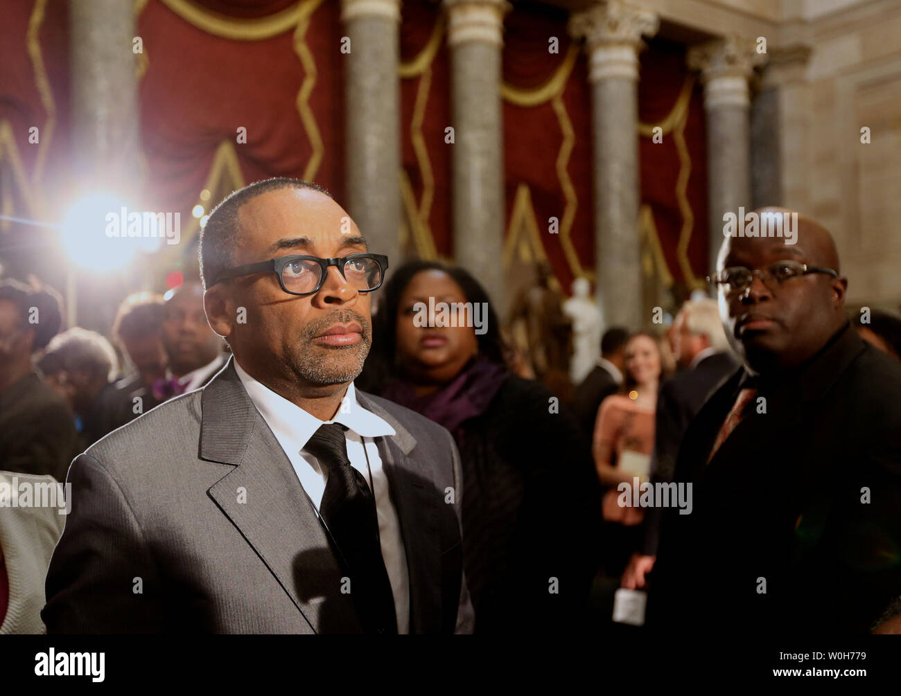 Film maker Spike Lee attends a Congressional Gold Medal ceremony which was posthumously presented to victims of the 1963 Birmingham bombing, at the U.S. Capitol, in Washington on September 10, 2013.  The medal is awarded in recognition of victims Addie Mae Collins, Denise McNair, Carole Robertson and Cynthia Wesley, and how their sacrifice served as a catalyst for the Civil Rights Movement.  UPI/Molly Riley Stock Photo
