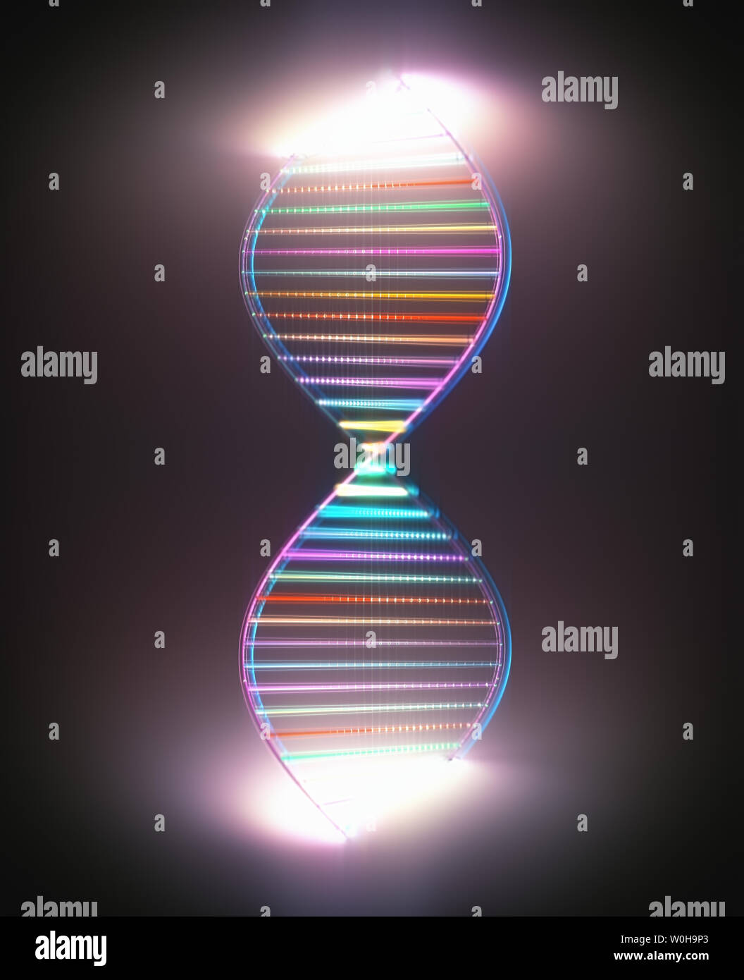 Image of genetic codes DNA. Concept image for use as background. Colored 3D illustration. Stock Photo