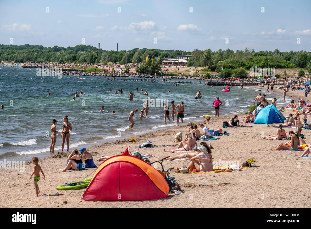 Cospudener See, Markkleeberg, Badestrand, Leipzig Stock Photo