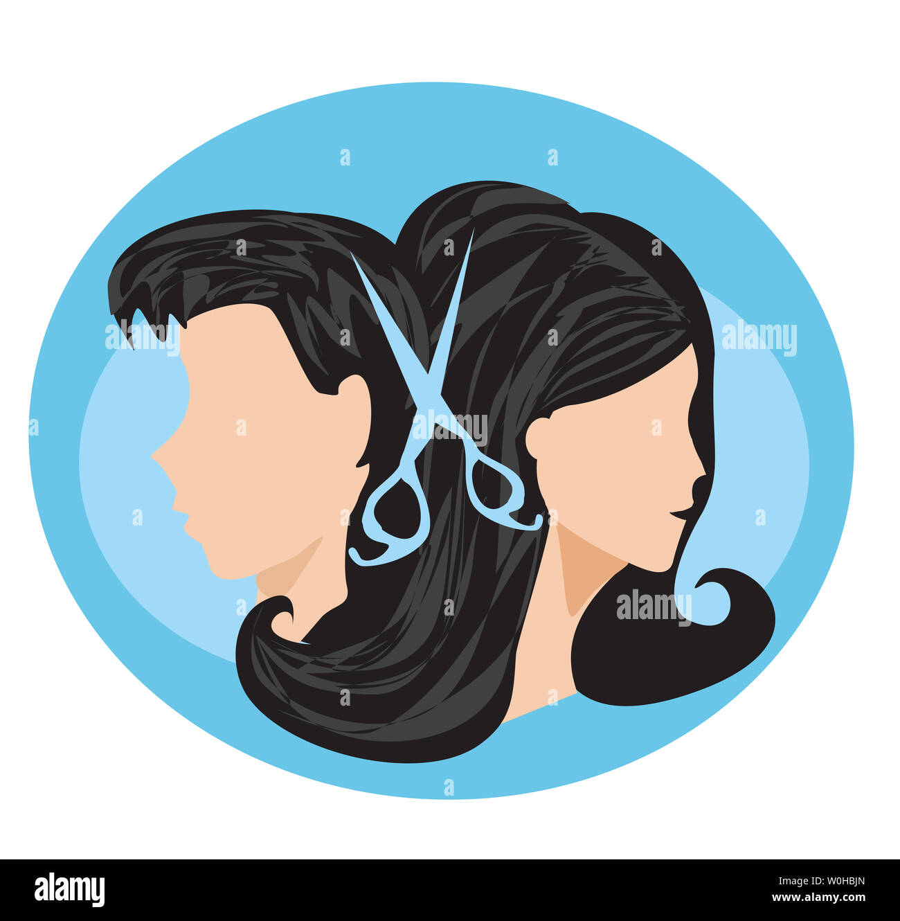 hairdressing salon - icon Stock Photo - Alamy