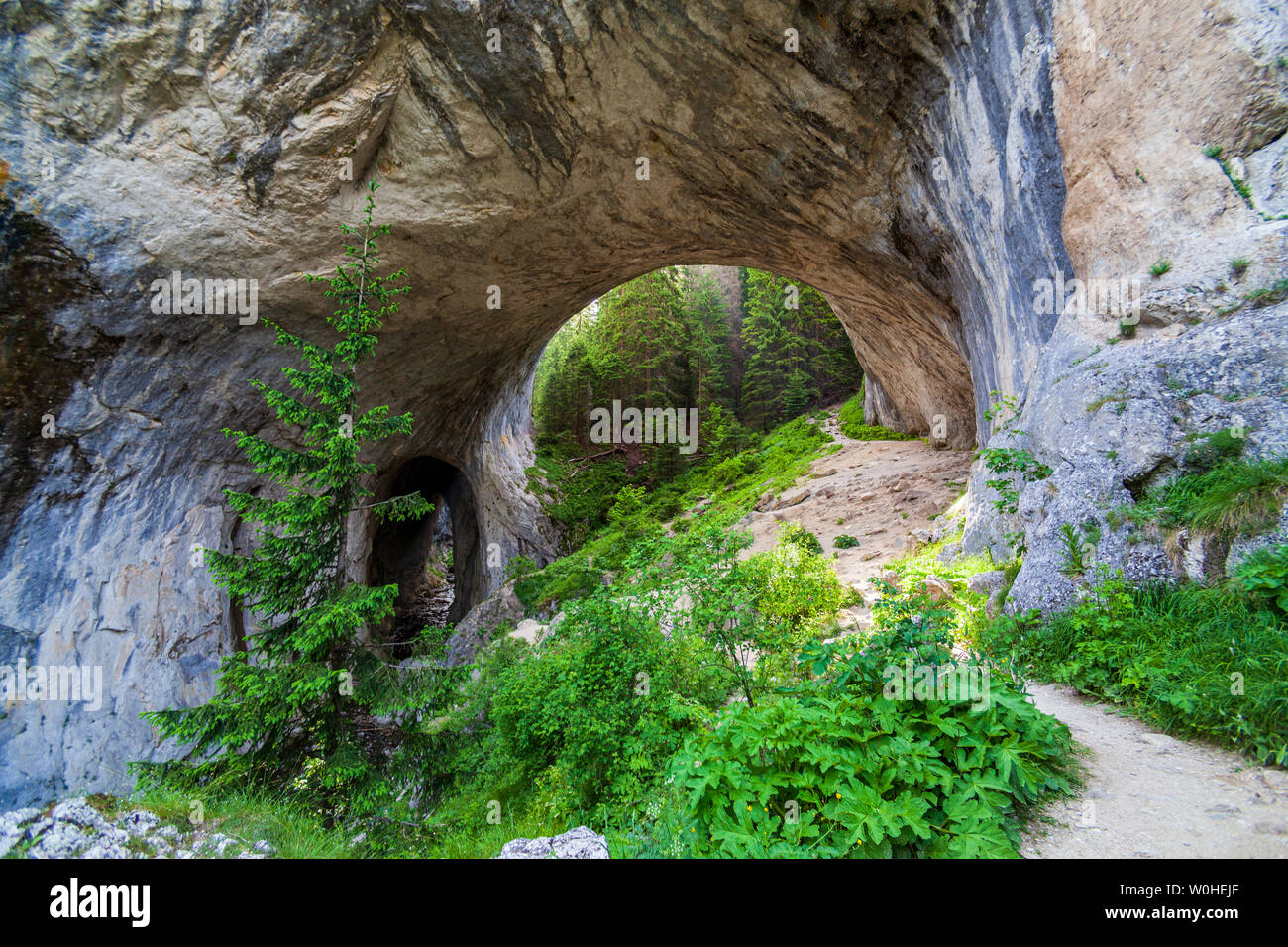 The Wonderful Bridges Smolyan, Bulgaria rock arches and caves Chudnite mostove Stock Photo