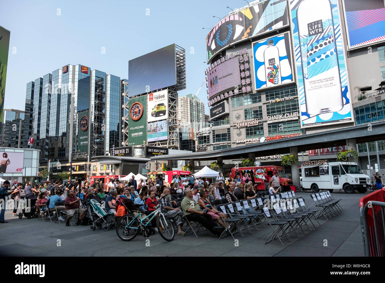 Toronto,Ontario.Canada, city, downtown, summer festival on Dundas Square and Yonge Street Stock Photo