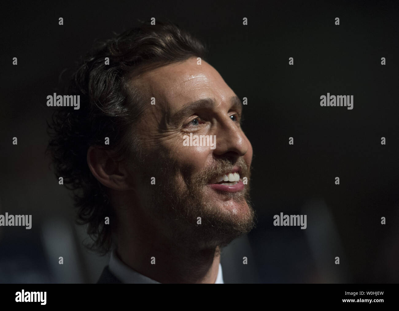 Matthew McConaughey arrives on the red carpet for the premier of the film "Interstellar" at Smithsonian's Air and Space Museum on the National Mall in Washington DC, November 5, 2014.  UPI/Molly Riley Stock Photo