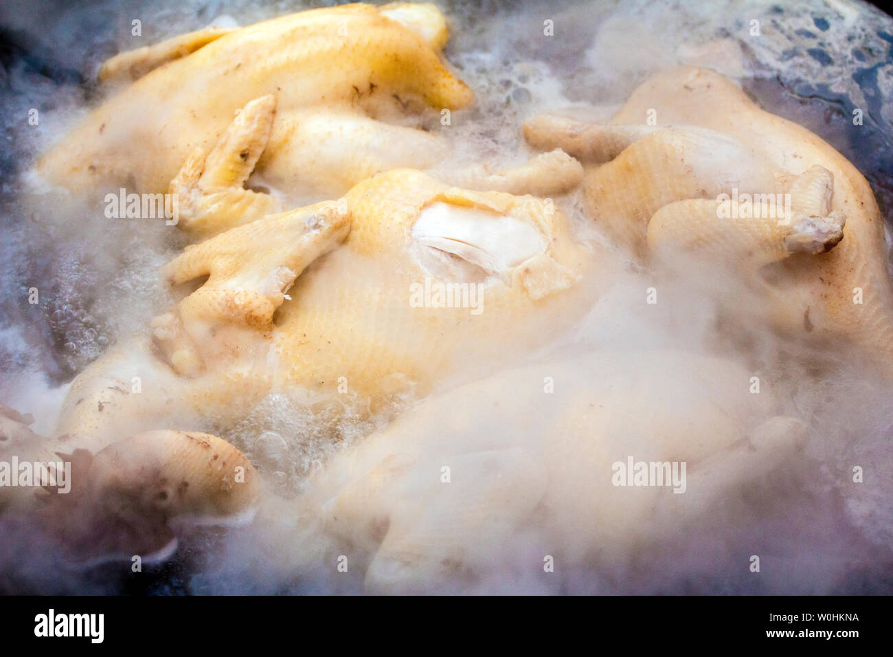 Hot pot and side dishes Stock Photo