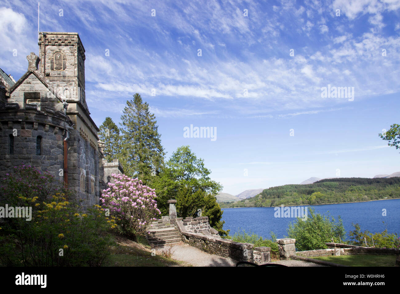 St Conan's Kirk on the shore of Loch Awe, Argyll and Bute, Scotland. Stock Photo
