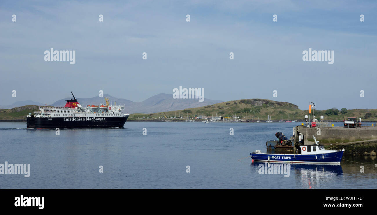 CalMac car ferry at Oban, Argyll and Bute, Scotland, port and terminal