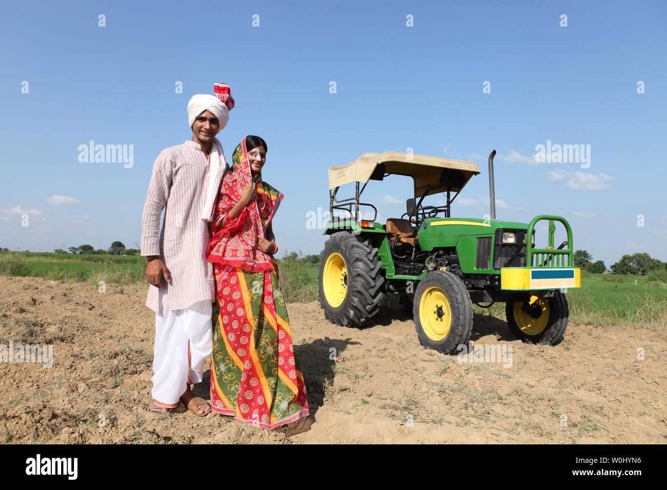 Indian farmer wife standing in hi-res stock photography and images - Alamy