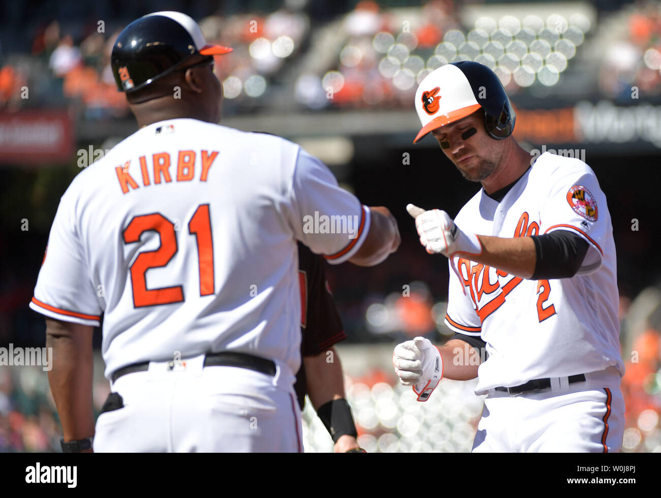 Baltimore Orioles shortstop J.J. Hardy (2) throws to first base