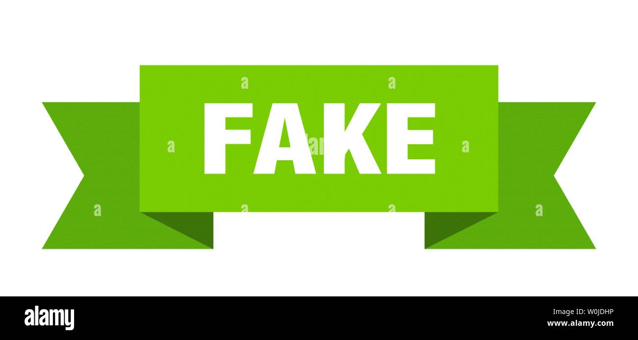 Fake Ribbon fake ribbon. fake isolated sign. fake banner Stock Vector Image & Art ...