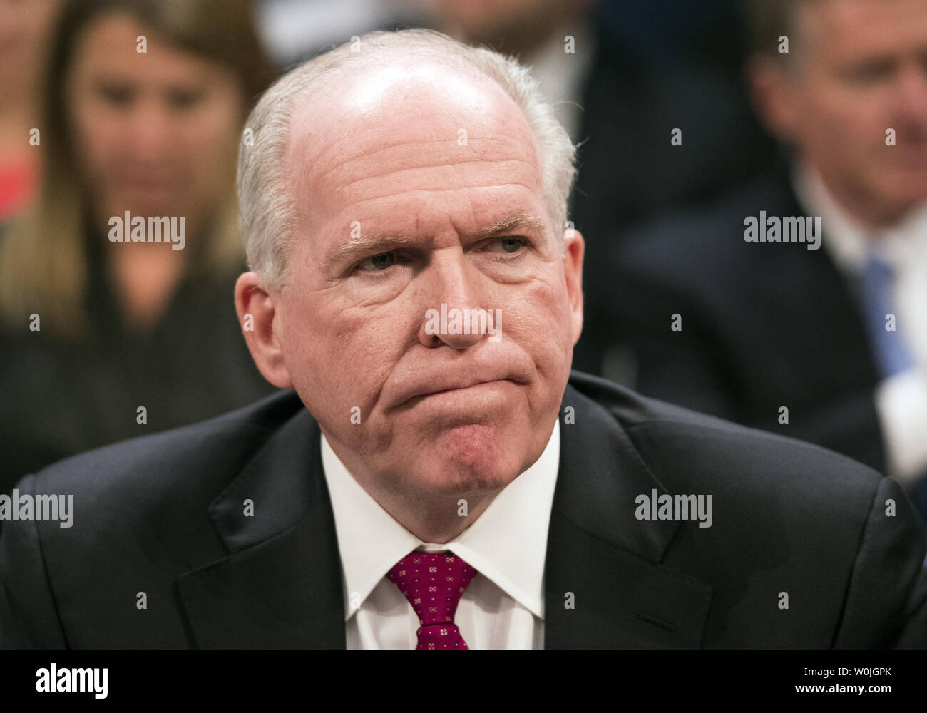 John Brennan, former Director of the Central Intelligence Agency, testifies on Russian meddling in the 2016 U.S. presidential election during a House Intelligence Committee hearing on Capitol Hill in Washington, D.C. on May 23, 2017. Photo by Kevin Dietsch/UPI Stock Photo