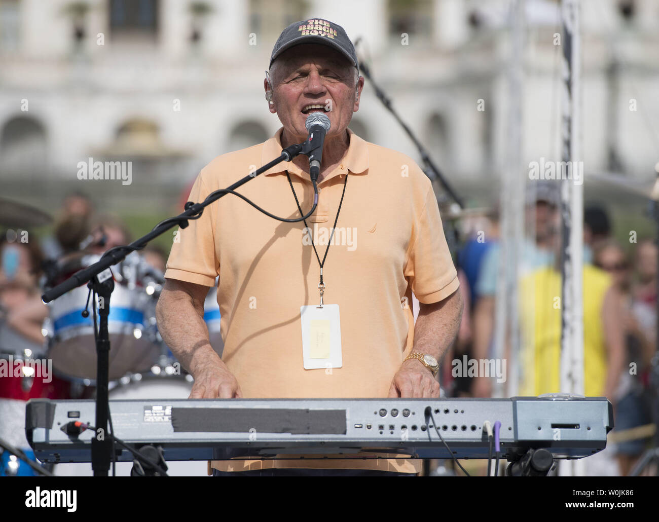 Bruce Johnston of the Beach Boys performs at a rehearsal for the A Capitol Fourth Independence Day concert on the National Mall in Washington, D.C. on July 3, 2017. The concert will air live tomorrow night on PBS as part of the National Independence Day firework celebration on the National Mall.   Photo by Kevin Dietsch/UPI Stock Photo